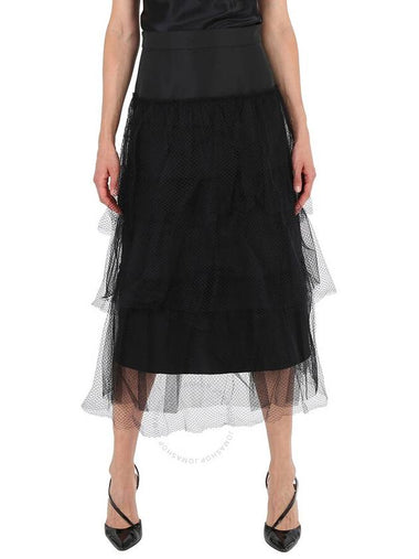 Burberry Ladies Black Tiered Tulle A-line Skirt, Brand Size 6 (US Size 4) - BURBERRY - BALAAN 1