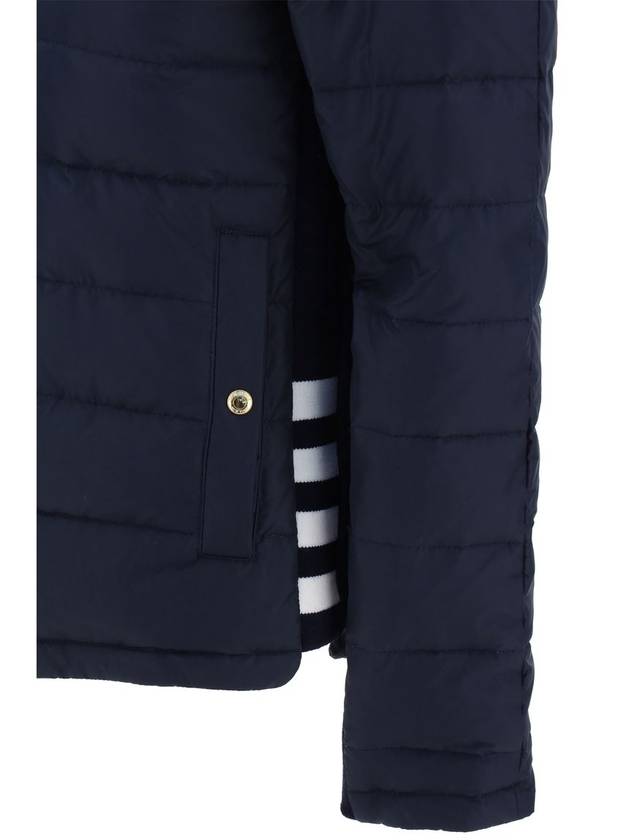 Ultra Light Tech Down 4 Bar Packable Purnel Neck Padding Navy - THOM BROWNE - BALAAN 4