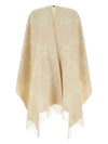 Reversible Jumbo GG Cashmere Cape Camel White - GUCCI - BALAAN 2