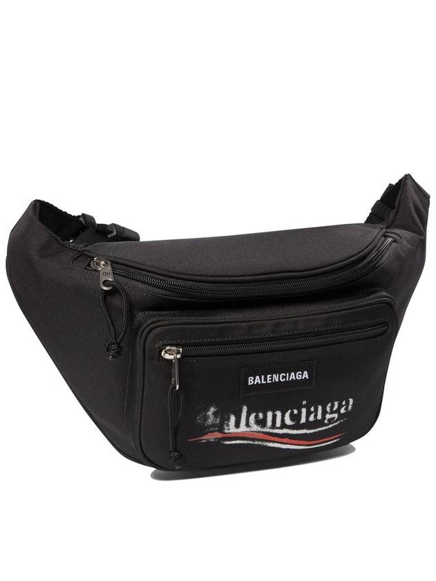 Explorer Logo Print Belt Bag Black - BALENCIAGA - BALAAN 4