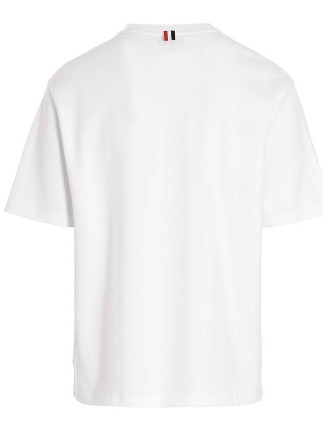 Cotton Oversized Pocket Short Sleeve T-Shirt White - THOM BROWNE - BALAAN 3