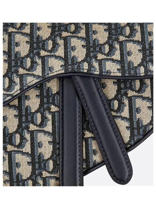 Saddle Oblique Jacquard Mini Shoulder Bag Blue - DIOR - BALAAN 7