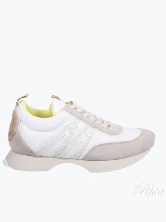 Women's Pacey Nylon Suede Leather Low Top Sneakers White Beige - MONCLER - BALAAN 2