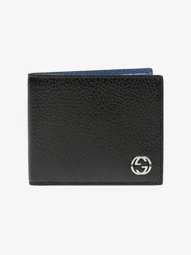 GG Interlocking Two Tone Half Wallet Black - GUCCI - BALAAN 2