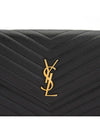 Grain De Poudre Cassandre Clutch Bag Black - SAINT LAURENT - BALAAN 8