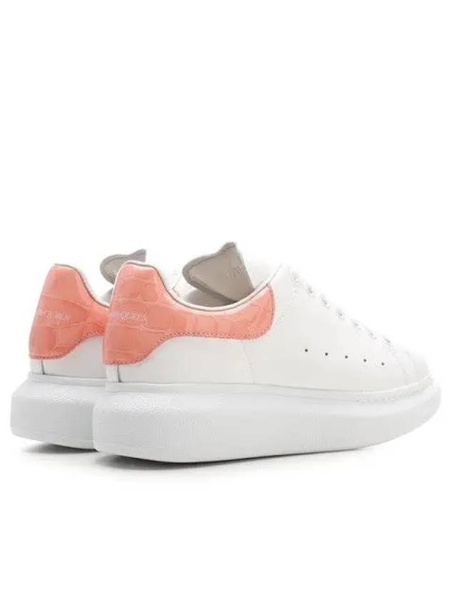 Oversized Pastel Pink Tab Low Top Sneakers White - ALEXANDER MCQUEEN - BALAAN 5