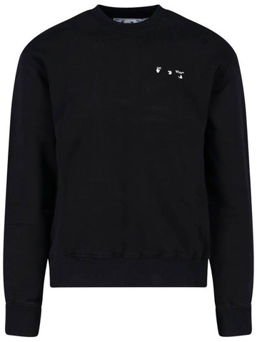 Crewneck Jersey Cotton Sweatshirt Black - OFF WHITE - BALAAN 1