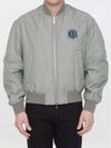 Cotton Blend Bomber Jacket Grey - DIOR - BALAAN 1