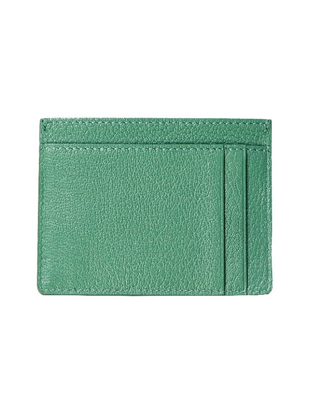 Metal Logo Madaras Leather Card Holder Sage Green - MIU MIU - BALAAN 3