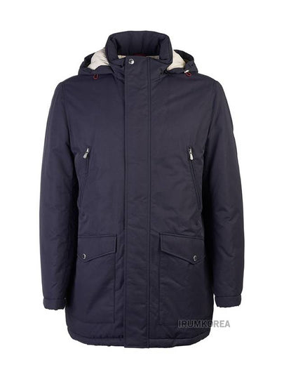 Nylon Gabardine Hooded Padded Jacket Ink - BRUNELLO CUCINELLI - BALAAN 2