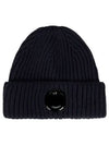 Lens Wappen Wool Beanie Navy - CP COMPANY - BALAAN 2