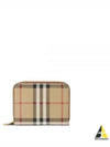 Check Leather Coin Wallet Beige - BURBERRY - BALAAN 2