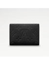 Monogram Embossed Leather Business Card Wallet Black - LOUIS VUITTON - BALAAN 6