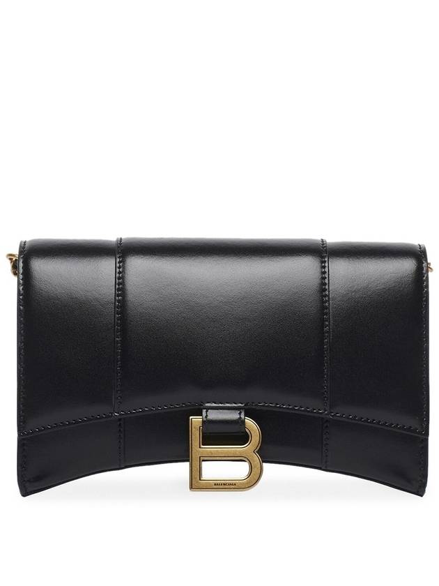 Hourglass Chain Mini Calfskin Cross Bag Black - BALENCIAGA - BALAAN 7