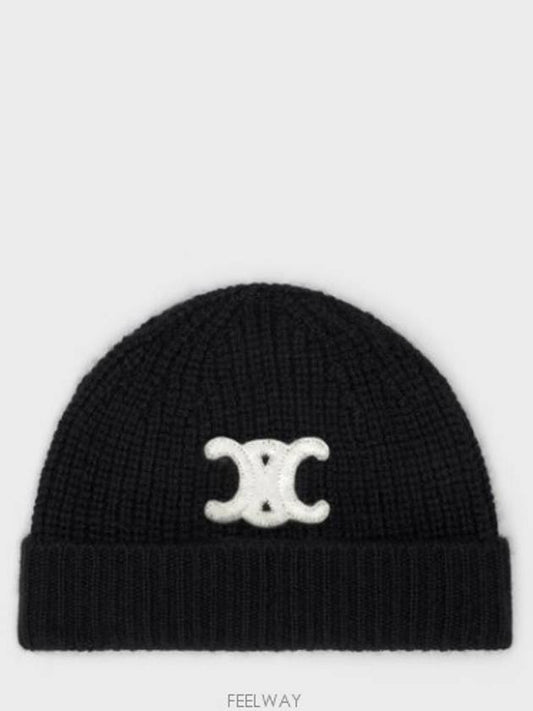 Triomphe Cashmere Seamless Beanie Black - CELINE - BALAAN 2