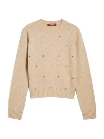 Studio Harald Wool Alpaca Knit Top Beige - MAX MARA - BALAAN 1