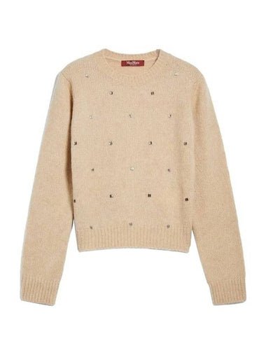 Studio Harald Wool Alpaca Knit Top Beige - MAX MARA - BALAAN 1