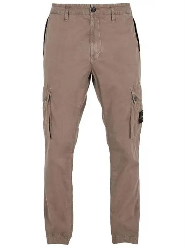 Wappen Patch Old Treatment Slim Fit Cargo Straight Pants Brown - STONE ISLAND - BALAAN 2