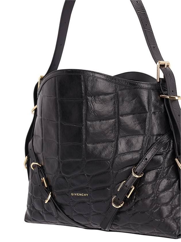 MEDIUM VOYOU BAG IN CROCODILE EFFECT LEATHER - GIVENCHY - BALAAN 3