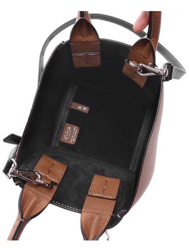 Double Up Leather Tote Bag Brown - TOD'S - BALAAN 7