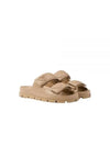 Nappa Leather Slippers Beige - PRADA - BALAAN 2