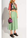 Double G Chain Pleated Skirt Green - GUCCI - BALAAN 3