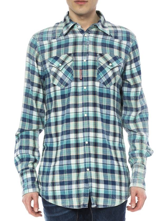 Bleached Check Western Shirt - DSQUARED2 - BALAAN 2