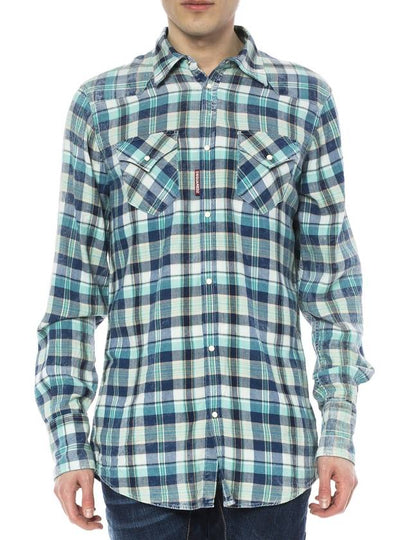 Bleached Check Western Shirt - DSQUARED2 - BALAAN 2