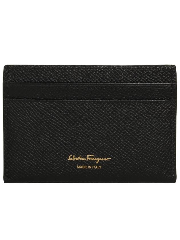 Gancini Card Wallet Black - SALVATORE FERRAGAMO - BALAAN 3