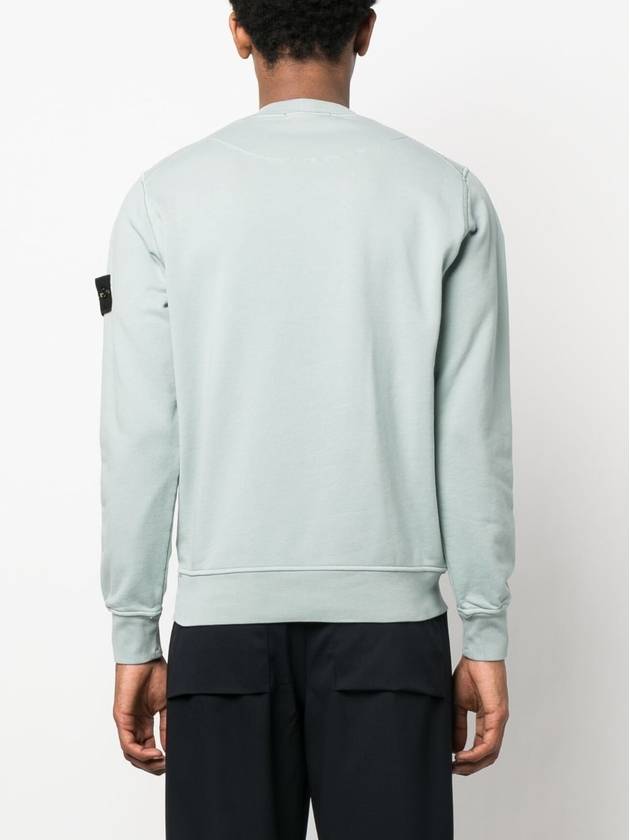 Wappen Patch Garment Dyed Sweatshirt Light Blue - STONE ISLAND - BALAAN 4