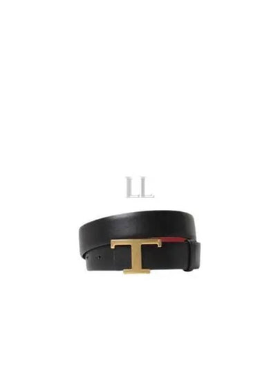 T Timeless Buckle Reversible Leather Belt Black - TOD'S - BALAAN 2