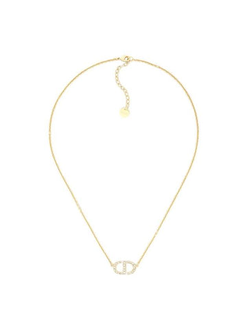 Petit CD Crystal Necklace Gold - DIOR - BALAAN 1