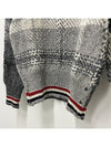 Tartan Check Jacquard Wool Mohair Knit Top Grey - THOM BROWNE - BALAAN 8