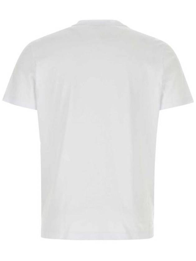 Flocked Logo Short Sleeve T-Shirt White - MONCLER - BALAAN 3