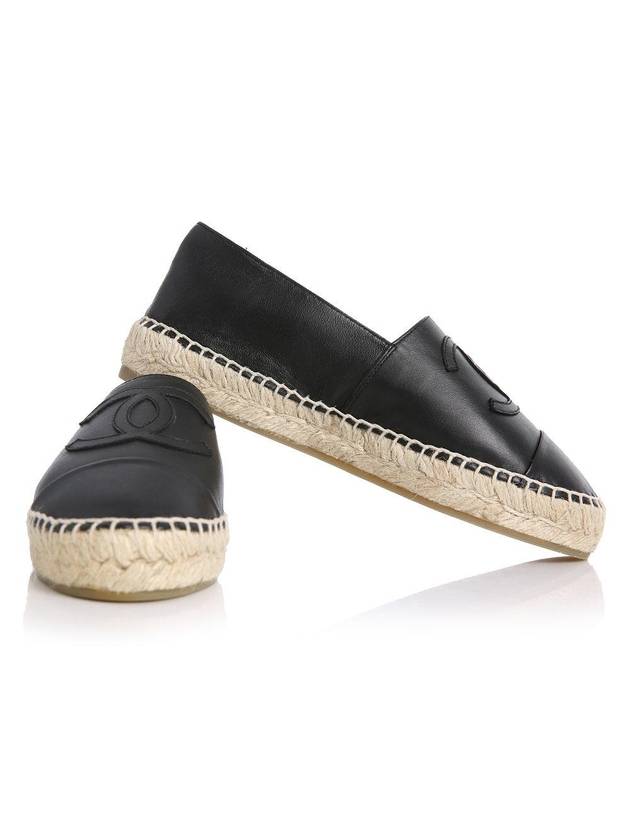 CC logo lambskin espadrilles black - CHANEL - BALAAN 4