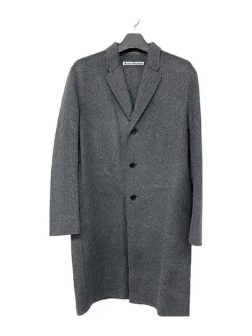 Wool Single Coat Dark Melange - ACNE STUDIOS - BALAAN 1