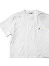 Chase Embroidered Logo Logo Short Sleeve T-Shirt White - CARHARTT WIP - BALAAN 2