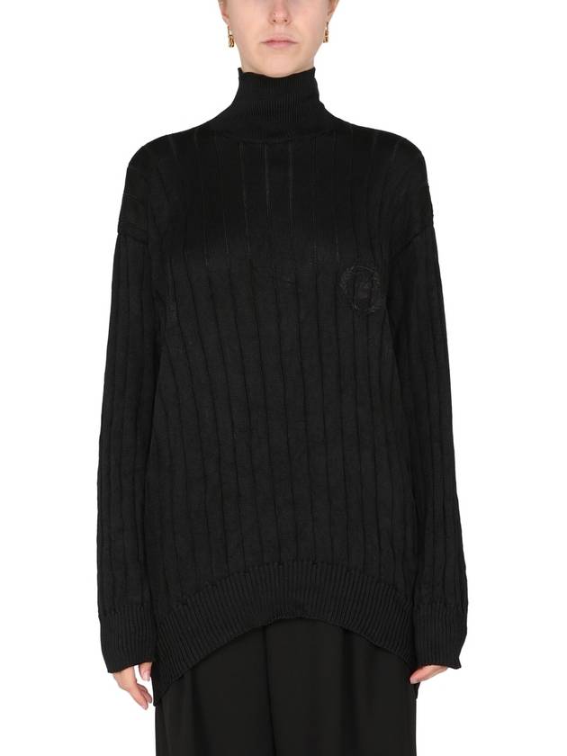 silk oversized turtleneck black - BALENCIAGA - BALAAN 2