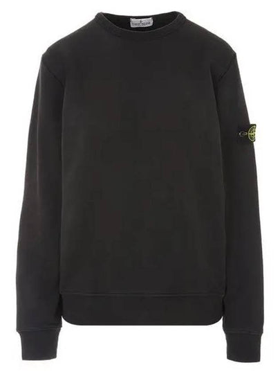 Kids Organic Cotton Fleece Sweatshirt Black - STONE ISLAND - BALAAN 2