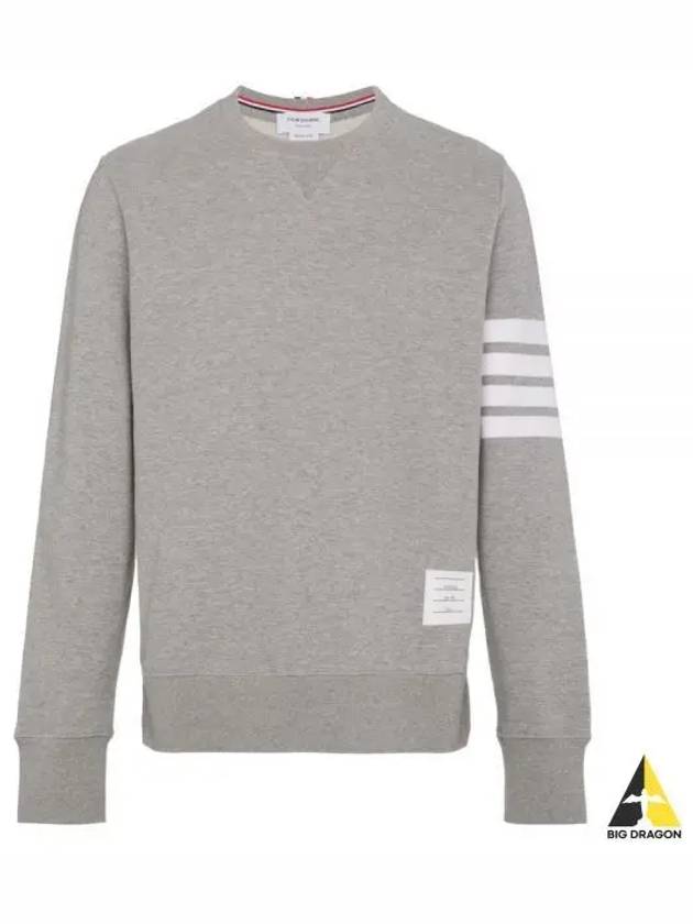 4 Bar Loopback Jersey Sweatshirt Light Grey - THOM BROWNE - BALAAN 2