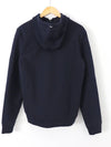 Men's Quilted Knit Down Hooded Jacket Navy - HERNO - BALAAN.