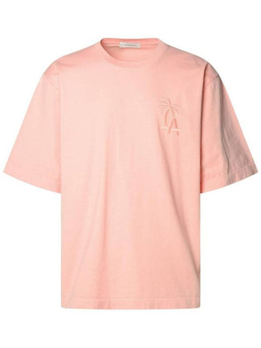 Laneus Pink Cotton T-Shirt - LANEUS - BALAAN 1