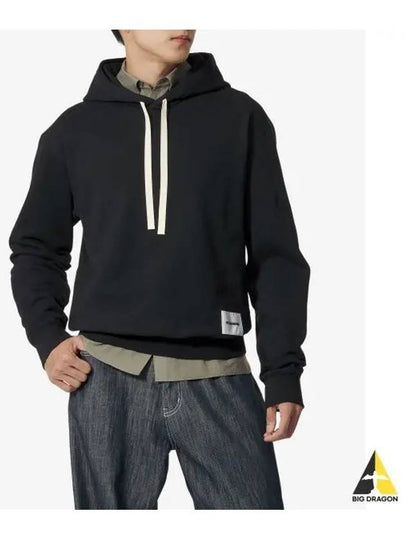 Plus Logo Patch Popover Hoodie Black - JIL SANDER - BALAAN 2