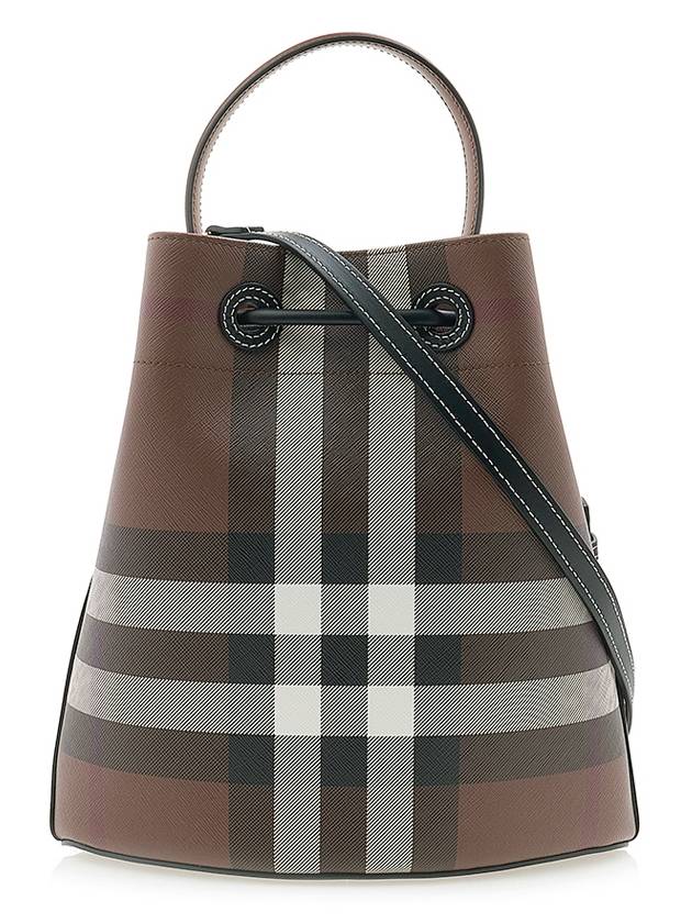 Small TB Bucket Bag Dark Birch Brown - BURBERRY - BALAAN 4