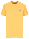 ORB Logo Cotton Short Sleeve T-Shirt Yellow - VIVIENNE WESTWOOD - BALAAN 2