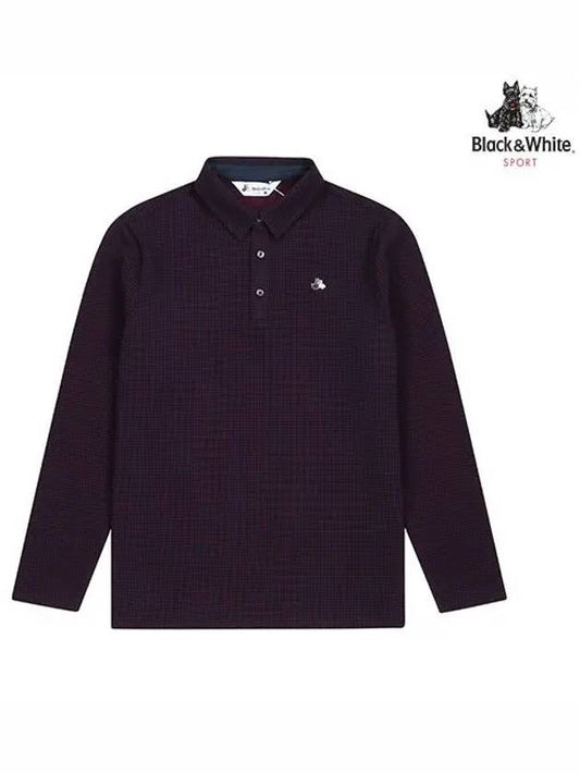 Men s jacquard polo collar t shirt 9324GXZP NAVY - BLACK&WHITE - BALAAN 1