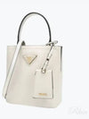 Panier Saffiano Leather Small Tote Bag White Black - PRADA - BALAAN 2