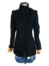 double line zipper sleeve wool coat jacket black - IRO - BALAAN.