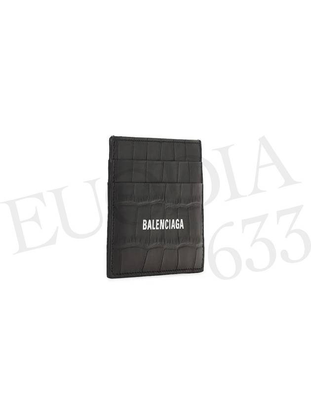 Crocodile Logo Card Wallet Black - BALENCIAGA - BALAAN 4