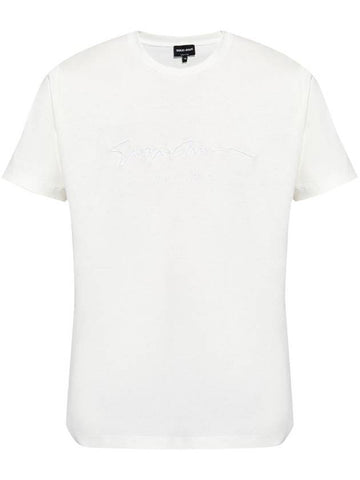 Giorgio Armani Pure Cotton Interlock Signature Logo T-Shirt Clothing - GIORGIO ARMANI - BALAAN 1